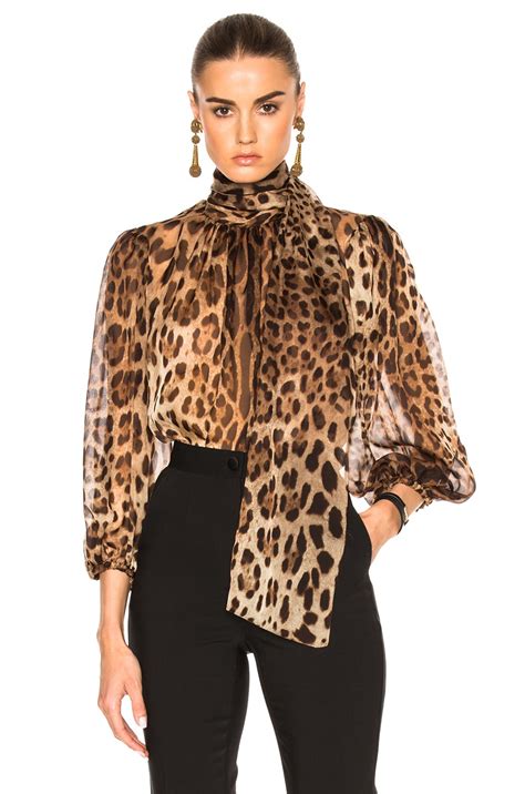 dolce gabbana blouse leopard|dolce and gabbana leopard print.